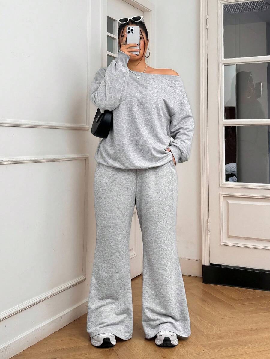 Janine 2 Pièces Grande Taille à Capuche et Jogging - Tout Pour Vous