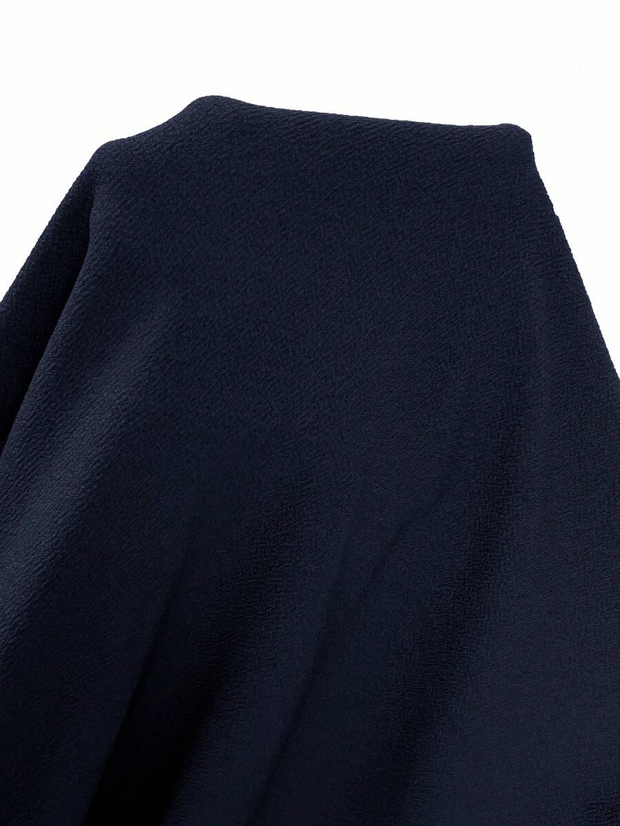 SHEIN CURVE+ Plus-size dames casual sport losse hoodiejurk met gebogen zoom, herfst/winter - Tout Pour Vous