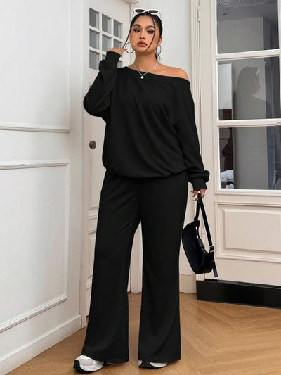 Janine 2 Pièces Grande Taille à Capuche et Jogging - Tout Pour Vous