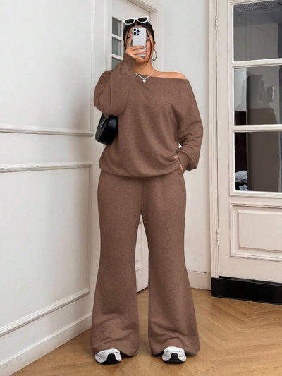 Janine 2 Pièces Grande Taille à Capuche et Jogging - Tout Pour Vous