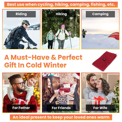 1Pc Electric Heated Winter Scarf USB Heating Neck Wrap Unisex Heated Neck Shawl Soft Warm Scarves With 3 Heating Modes For Outdoor Cycling Skiing Skating Winter Activities