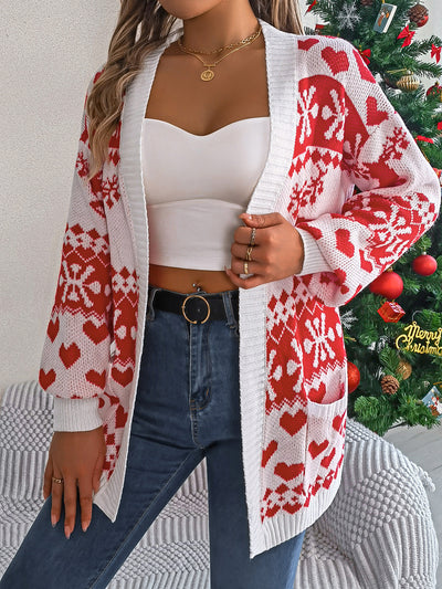 Neige - Cardigan Festif Oversize Femme