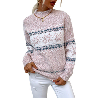 Snowflake - Snowflake Semi-Roll Neck Sweater