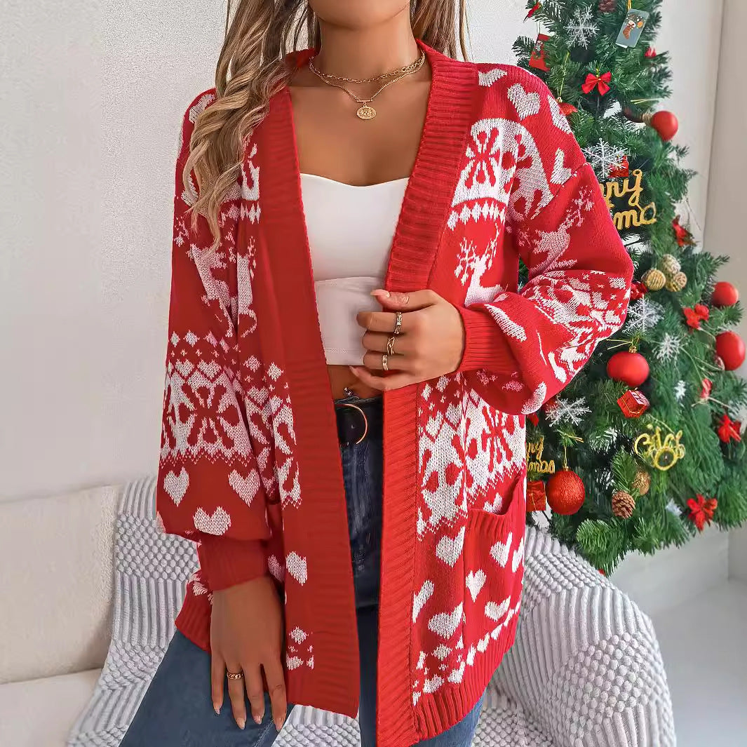 Neige - Cardigan Festif Oversize Femme
