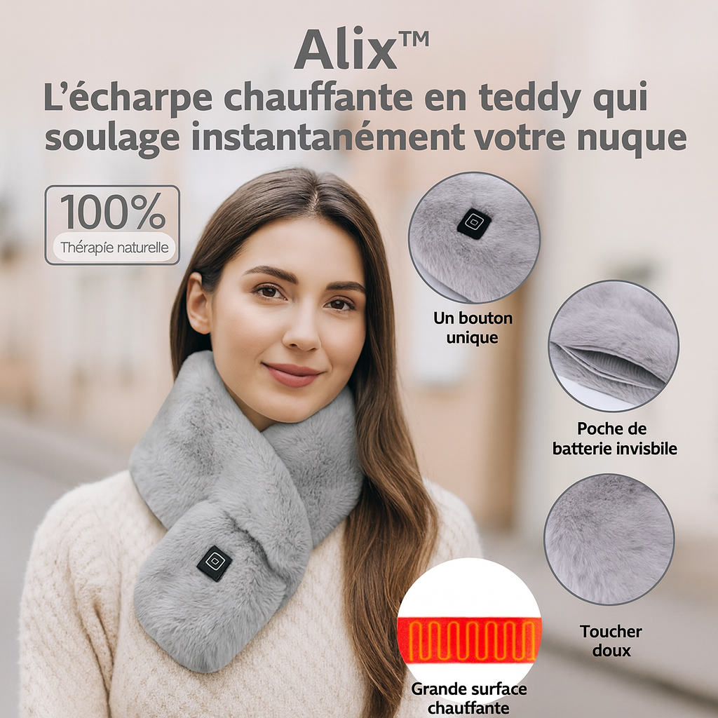 Alix - Écharpe Chauffante USB en Teddy - Tout Pour Vous