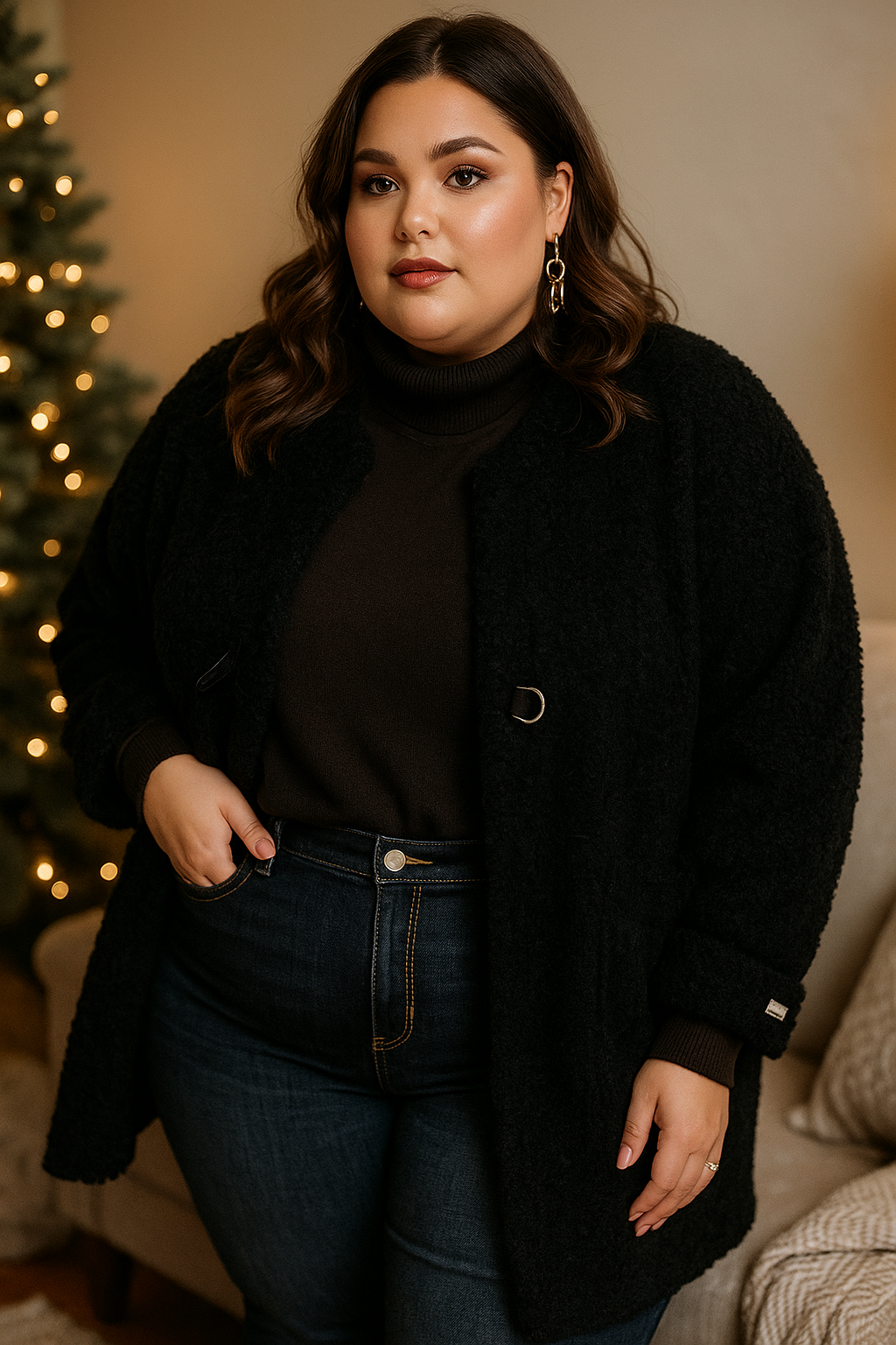 Judith – Manteau mi-long en laine d’agneau - Tout Pour Vous