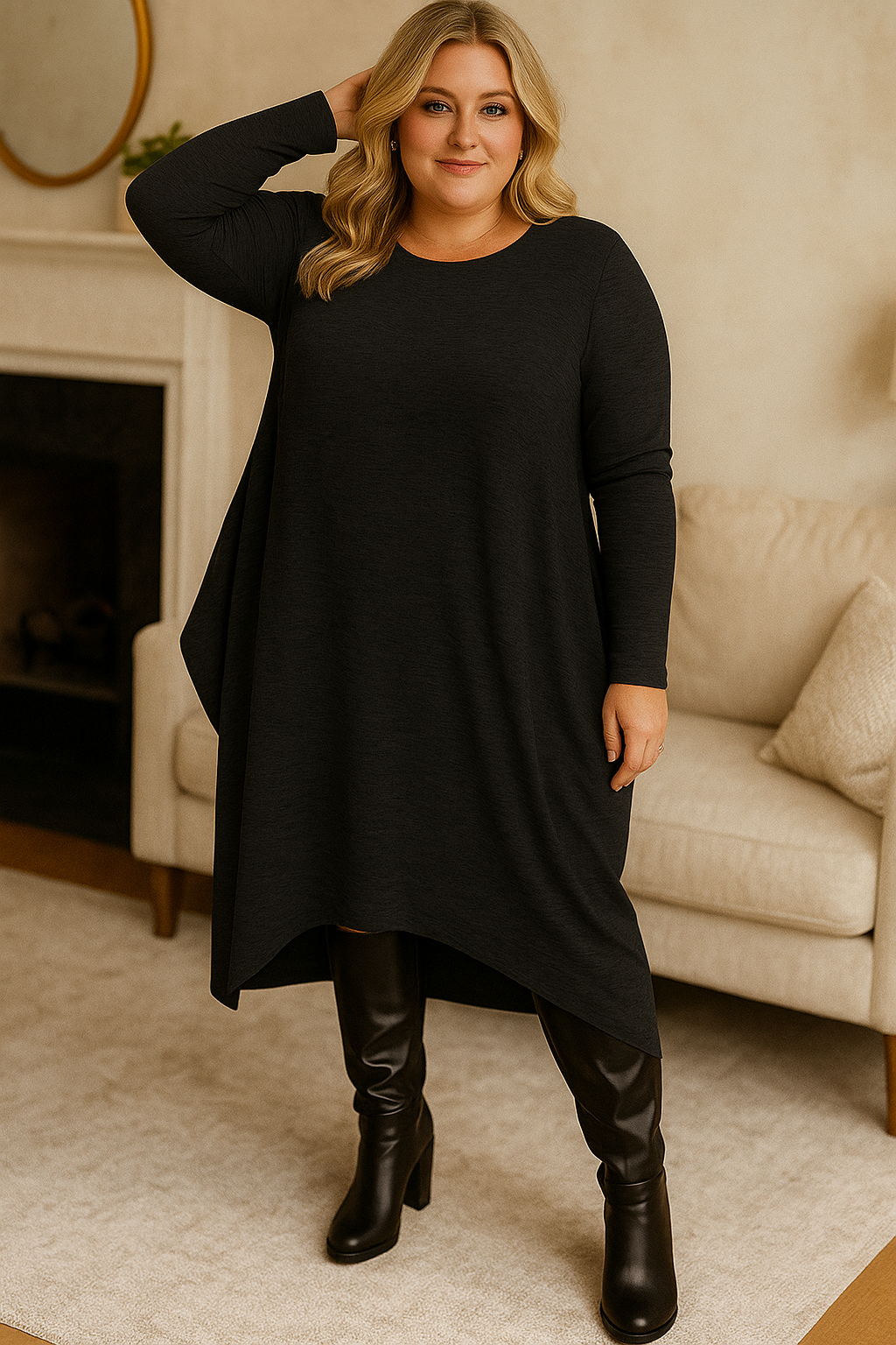 Sofia – Robe asymétrique stretch - Tout Pour Vous