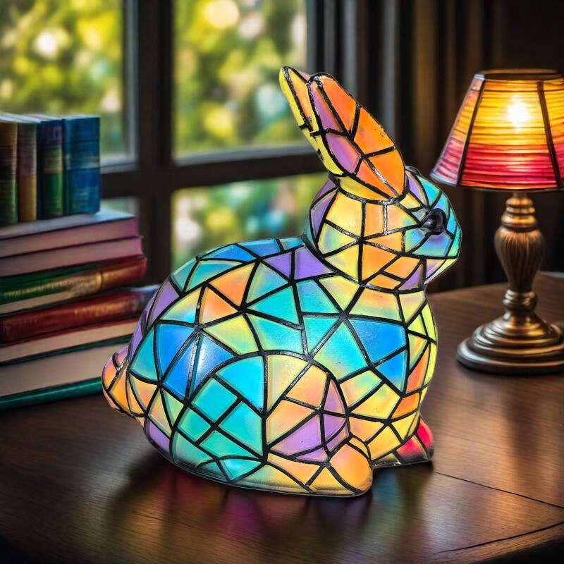 Bunny – Magical colored glass rabbit lamp