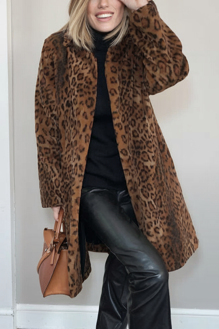 Hannelore - Manteau à imprimé léopard - Tout Pour Vous