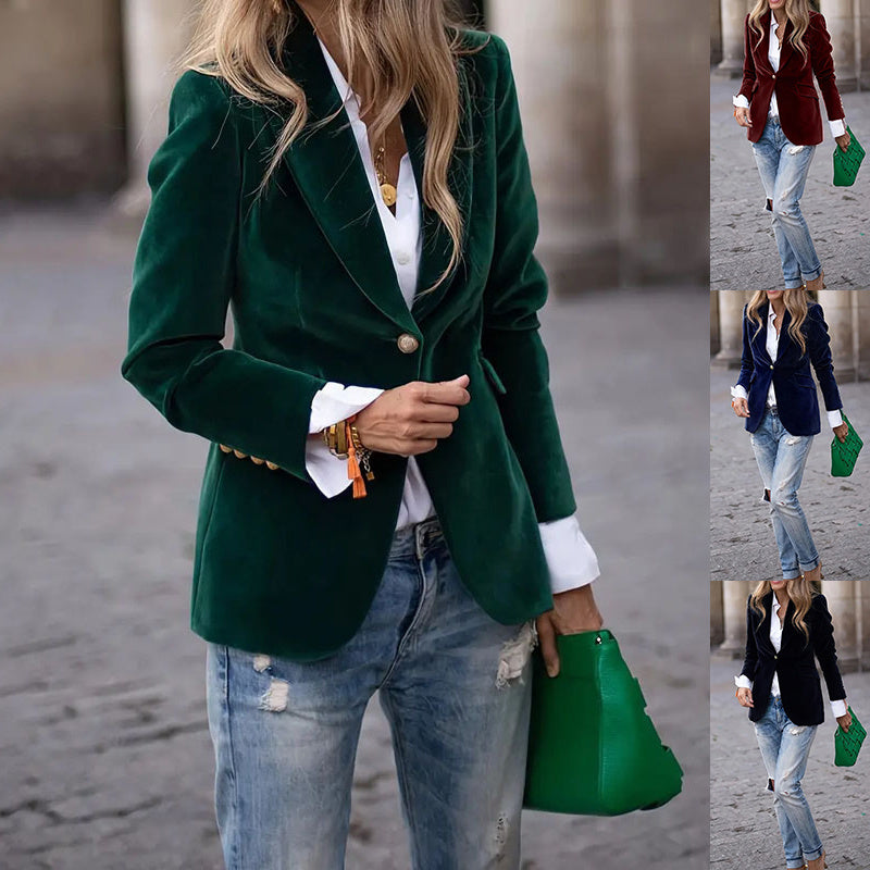 Claire - Blazer en velours - Tout Pour Vous