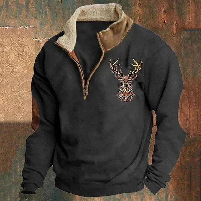 Gabriel – sweat-shirt à motif de cerf - Tout Pour Vous